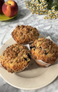 Blueberry Peach Muffins