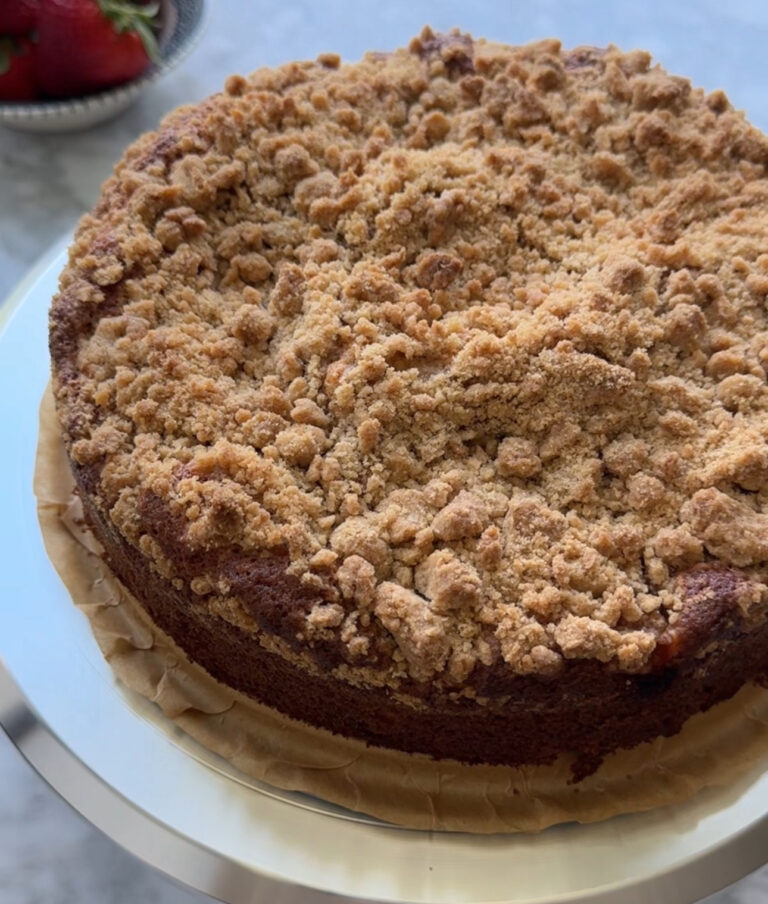 Peach Crumble Coffee Cake